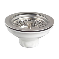 BONDE EVIER D90 PANIER INOX SANS TROP PLEIN
