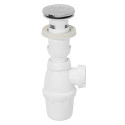 CLAC BONDE CHROMEE SANS TROP-PLEIN + SIPHON NF QUICK