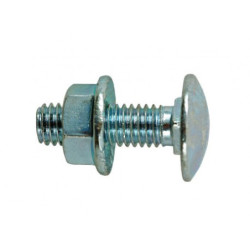 Boulon tête ronde collet carré 10x140 mm Acier Zingué Boite x 25 VYNEX