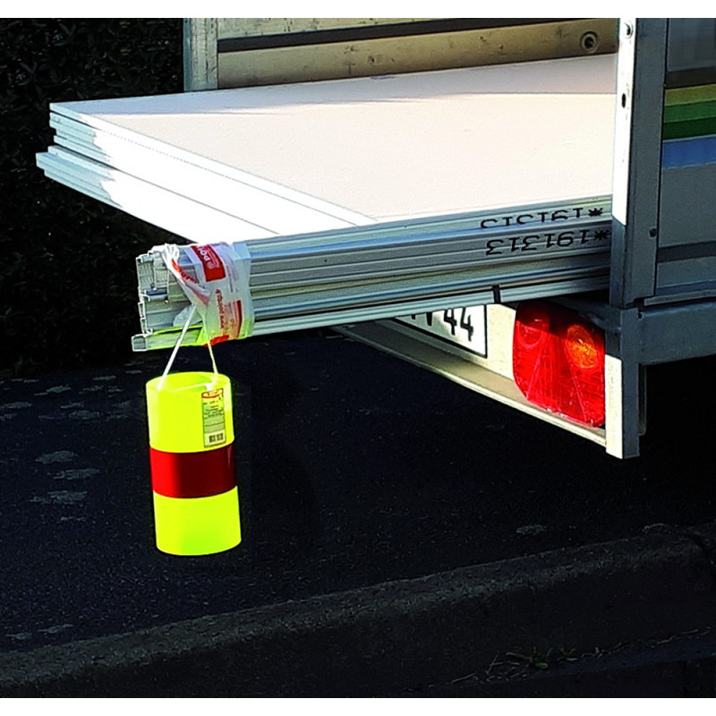 FARDIER CYLINDRIQUE BLANC AVEC BANDE RETRO ROUGE