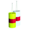 FARDIER CYLINDRIQUE BLANC AVEC BANDE RETRO ROUGE