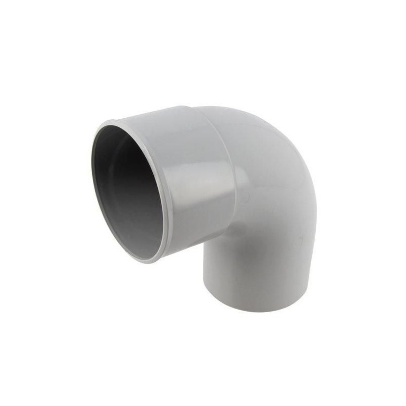 Coude mâle femelle 87°30 gris pour descente diamètre 80mm - UCR8GT