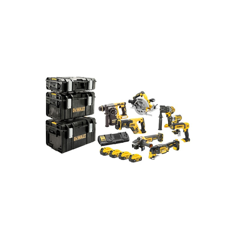 Kit Premium 8 outils sans fil XR 18V 5 Ah Li-ion brushless - DEWALT DCK853P4