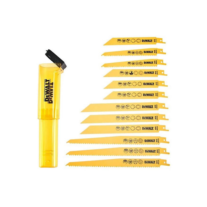 Coffret de 12 lames de scie sabre - DEWALT DT2445