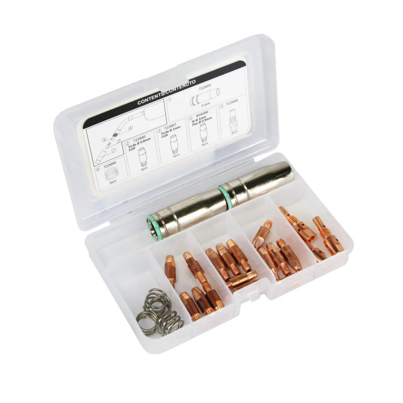 MIG - KIT Boîte de consommables torche Master MIG MT25 - TELWIN TE804152