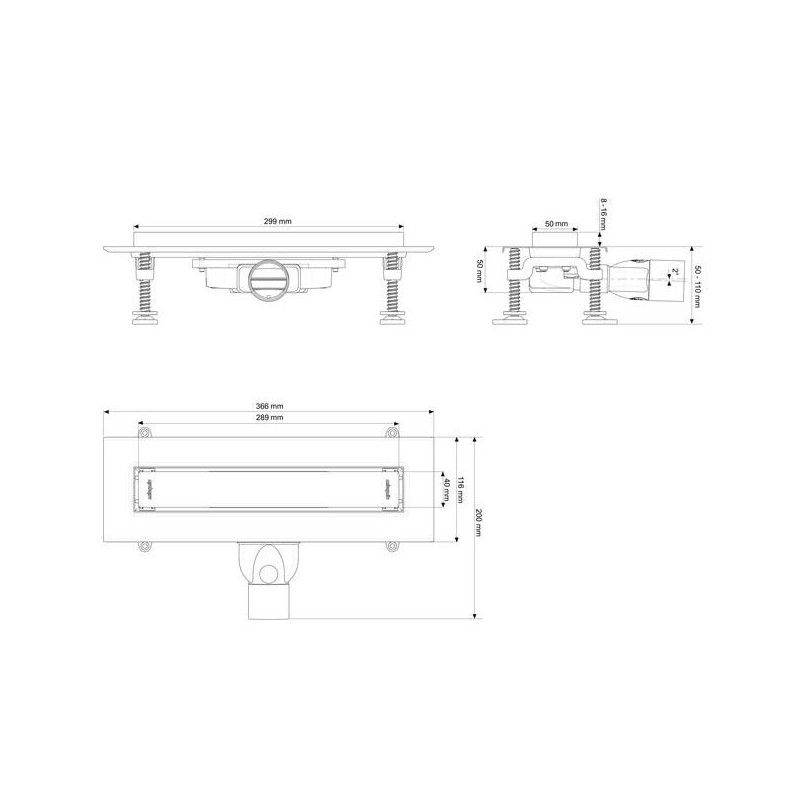 Caniveau de douche VENISIO SLIM+ L500 - à l'italienne - extraplat - WIRQUIN 30723946