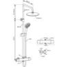 Colonne de douche - mitigeur mécanique Bergamo Touch 3 jets - WIRQUIN 60723469 