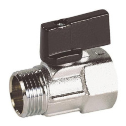 Mini vanne de robinetterie RBS BSP 1-2" - laiton nickelé - 674004
