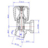 Robinet machine à laver 1-2" 3-4" laiton chromé - 1325004