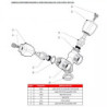 Robinet double machine à laver lave vaisselle - 15x21 - chromé avec écrou - 1334004