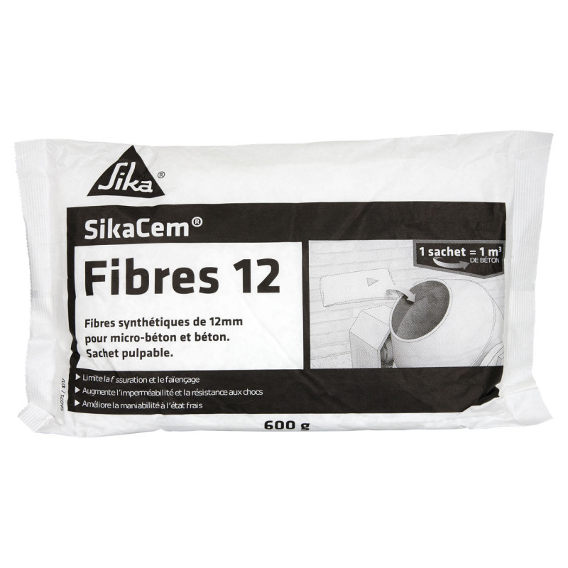 Sikacem fibres-12 mm - sachet de 600 gr