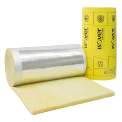 Rouleau laine de verre Feutre Tendu Alu 50mm 15.0x1.2m R1.25 m².k-w - ISOVER 72304