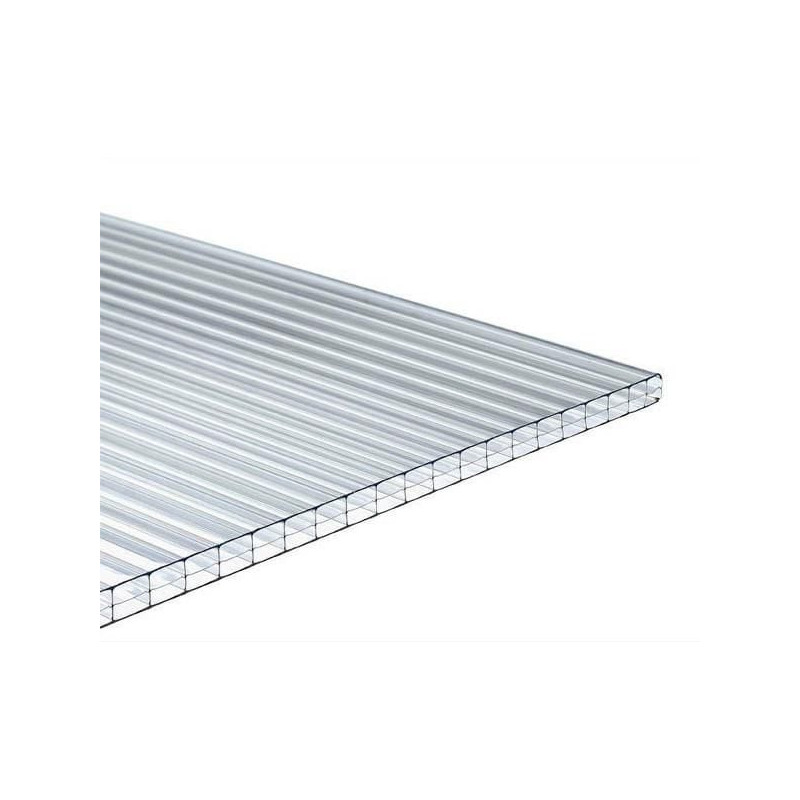 Plaque plane (tôle) polycarbonate alvéolaire PCMW 5 parois - 16 mm - 4.0M X 0.98M X 16MM - Cristal - ONDUCLAIR 3917