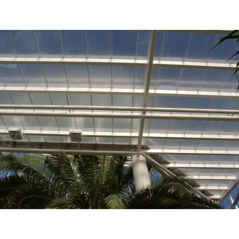 Plaque plane (tôle) polycarbonate alvéolaire PCMW 5 parois - 16 mm - 4.0M X 0.98M X 16MM - Cristal - ONDUCLAIR 3917