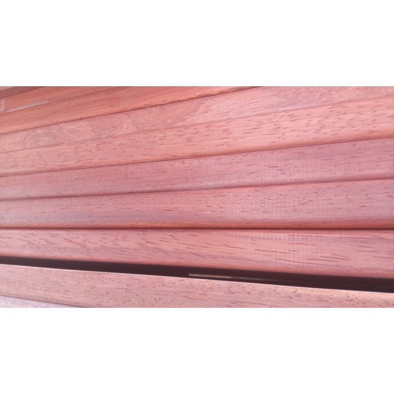 LAME DE TERRASSE CAILLEBOTIS DECK BOIS MASSIF EXOTIQUE PADOUK SECTION 21X120MM LONGUEUR 1.20M ET PLUS
