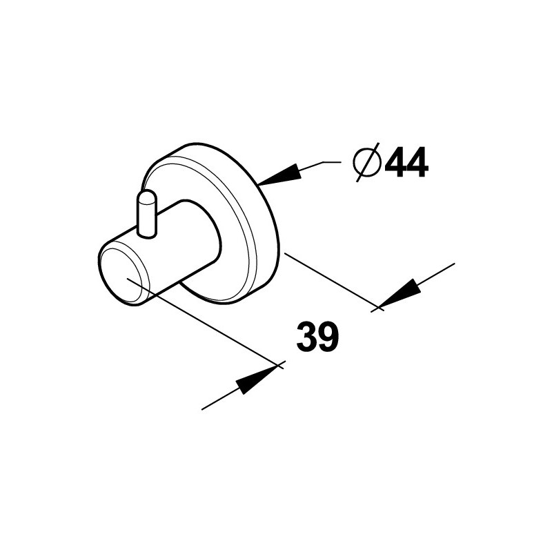 PATERE INOX 1 TETE - 60355