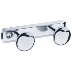 Patère porte peignoir CLASSIC 2 têtes chrome