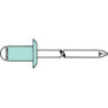Rivets aveugles alu-acier tête plate 4.8 x 10 (boîte de 500) - 1433495