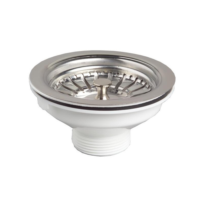 BONDE EVIER D90 PANIER INOX SANS TROP PLEIN