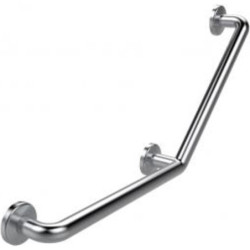 BARRE D'APPUI ET DE MAINTIEN 400X400 MM ALU - Barre coudée à 135° diamètre 34 mm - 60581