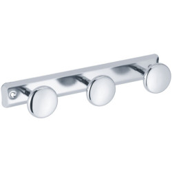 Patère porte peignoir CLASSIC 3 têtes chrome
