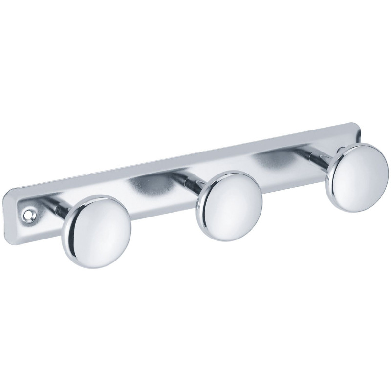 Patère porte peignoir CLASSIC 3 têtes chrome