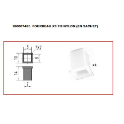 FOURREAU x3 CARRE 7-8 NYLON