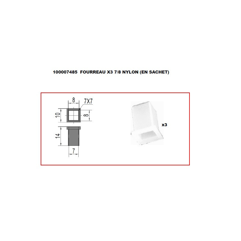 FOURREAU x3 CARRE 7-8 NYLON