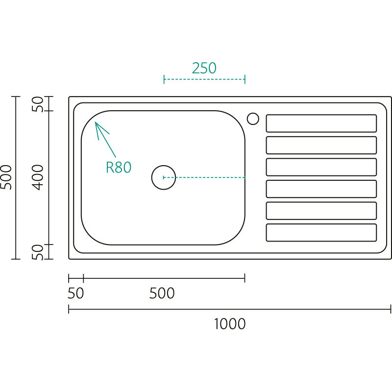 EVIER 100X50 cm - BALANCE