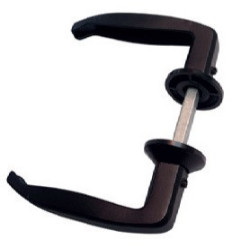 BEQUILLE PORTAIL CARRE 8 NOIR 2 POINTENTRAXE UUX