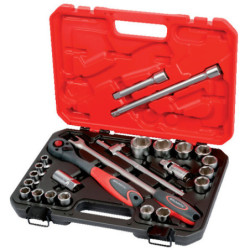 Composition de douilles et accessoires 1-2" - 24 pièces - BRUMATH 16161530025 BR-0202