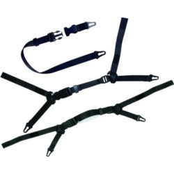 JUGULAIRE POLYESTER 4 POINTS AVEC MENTONNIERE