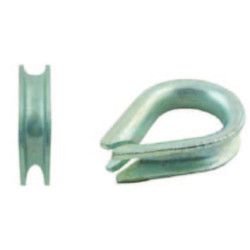 COSSE COEUR 6MM ACIER ZINGUE LOT DE 4