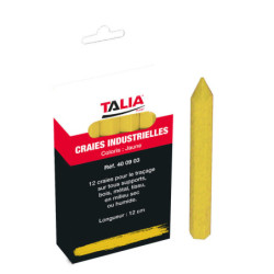 CRAIE JAUNE HEXAGONALE L.120MM BOITE DE 12