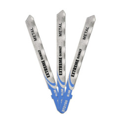 Lame scie sauteuse métal. alu et cuivre BiM profondeur de coupe  3 mm attache T