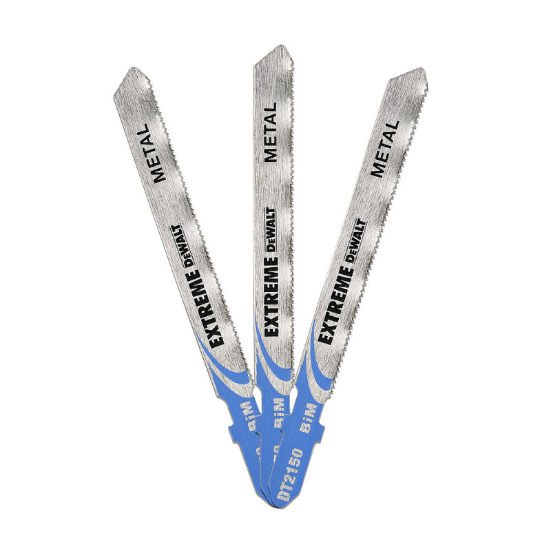 Lame scie sauteuse métal. alu et cuivre BiM profondeur de coupe  3 mm attache T