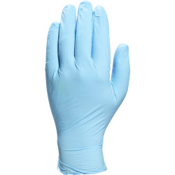 GANTS JETABLE NITRILE ON POUDRE BLEU T8-9 BOITE 100