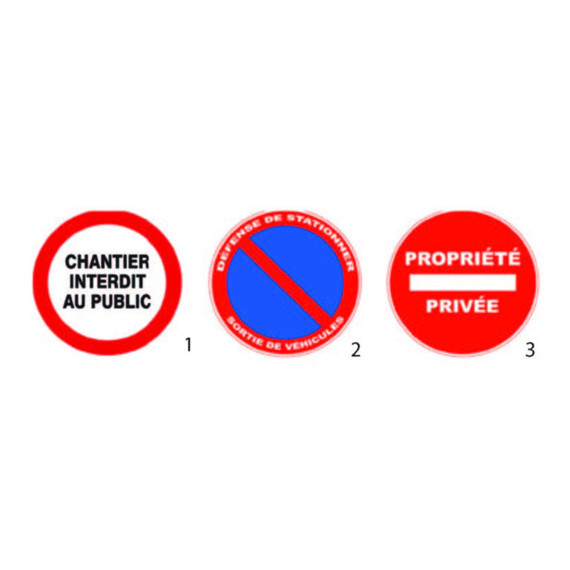 Panneau PVC : DEFENSE DE STATIONNER - SORTIE DE VEHICULES