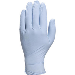 GANTS JETABLE NITRILE ON POUDRE BLEU T6-7 BOITE 100