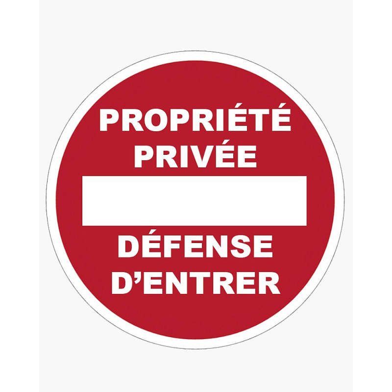 Panneau PVC : DEFENSE DE STATIONNER - SORTIE DE VEHICULES