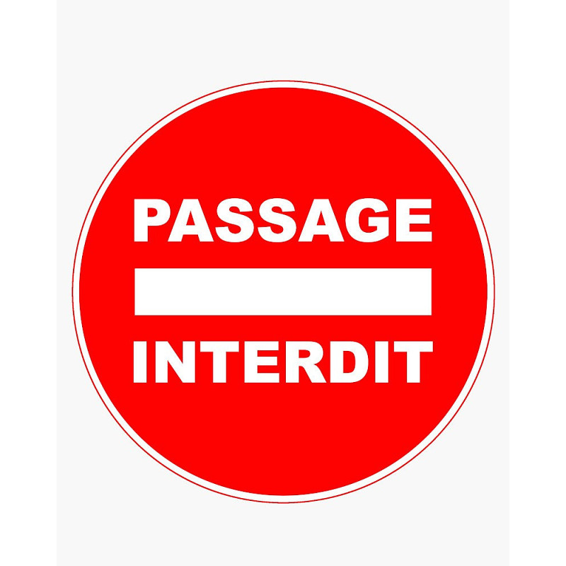 Panneau PVC : DEFENSE DE STATIONNER - SORTIE DE VEHICULES
