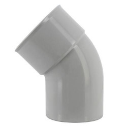 Coude mâle femelle 45° gris pour descente diamètre 80mm - UCR4GT