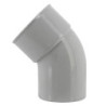 Coude mâle femelle 45° gris pour descente diamètre 80mm - UCR4GT