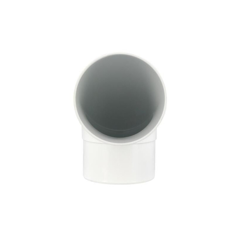 Coude intérieur tube mâle femelle 87°30 diamètre 80mm blanc - UCR8GT1B