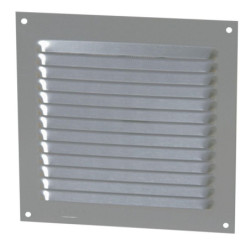 Grille d'aération à visser persienne avec moustiquaire - alu gris - LM1515G