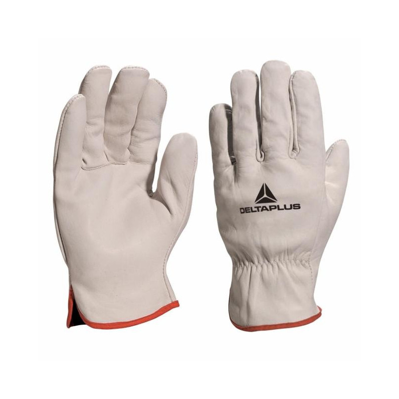 GANTS CUIR PLEINE FLEUR BOVIN GRIS FBN49 T09