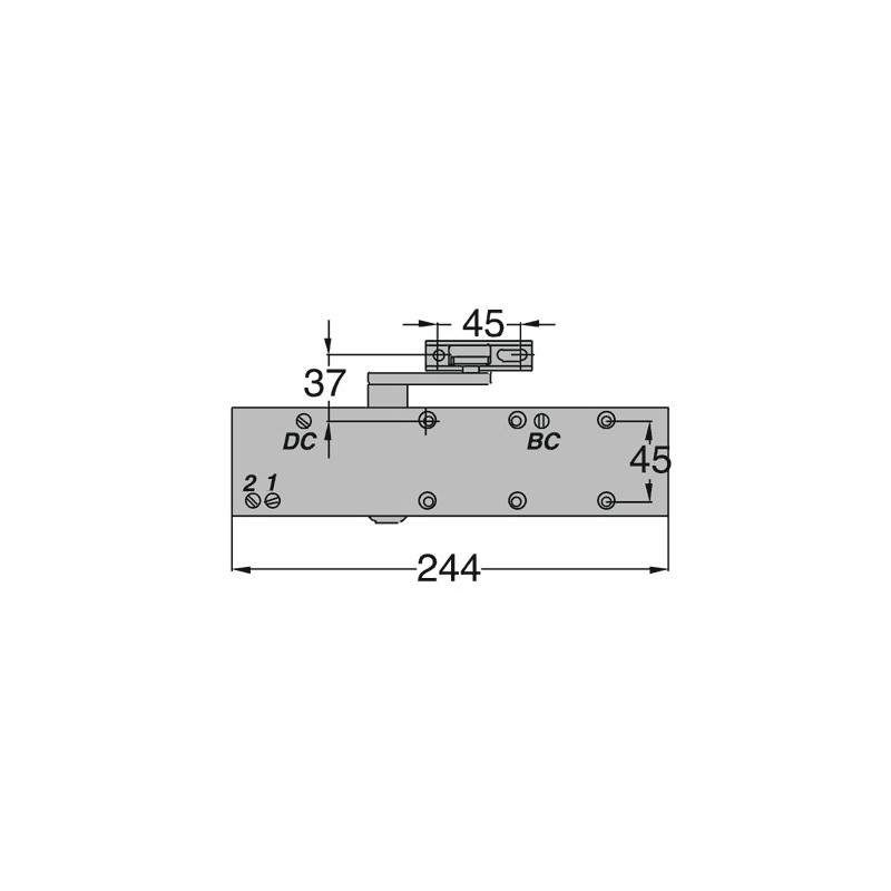 Ferme porte complet GR300 standard blanc seul 2-6 coupe feu - GROOM GR300217