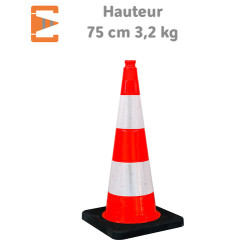 CONE PVC FLUO 75CM CLASSE 1 - 3.2 KG