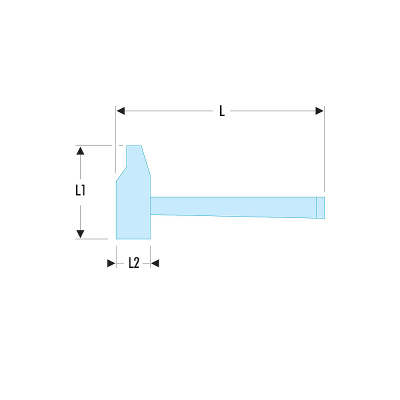 Marteau de mécanicien rivoir 26 mm - manche Hickory - FACOM 200H26