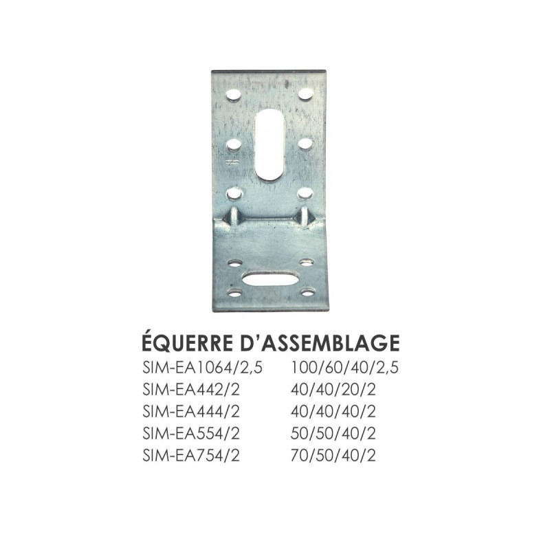 EQUERRE ASSEMBLAGE 50-50-40-2